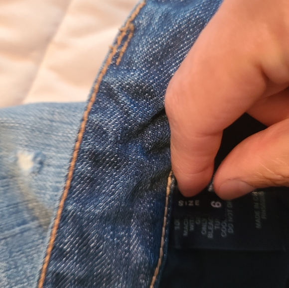 Express Stella Jeans (with factory distressing & extra stitching), Sz 6 - Picture 7 of 9